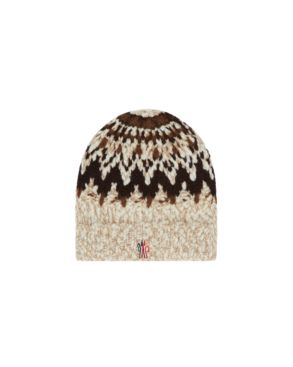 Оригінальна Beige Jacquard Beanie Moncler – вид ззаду