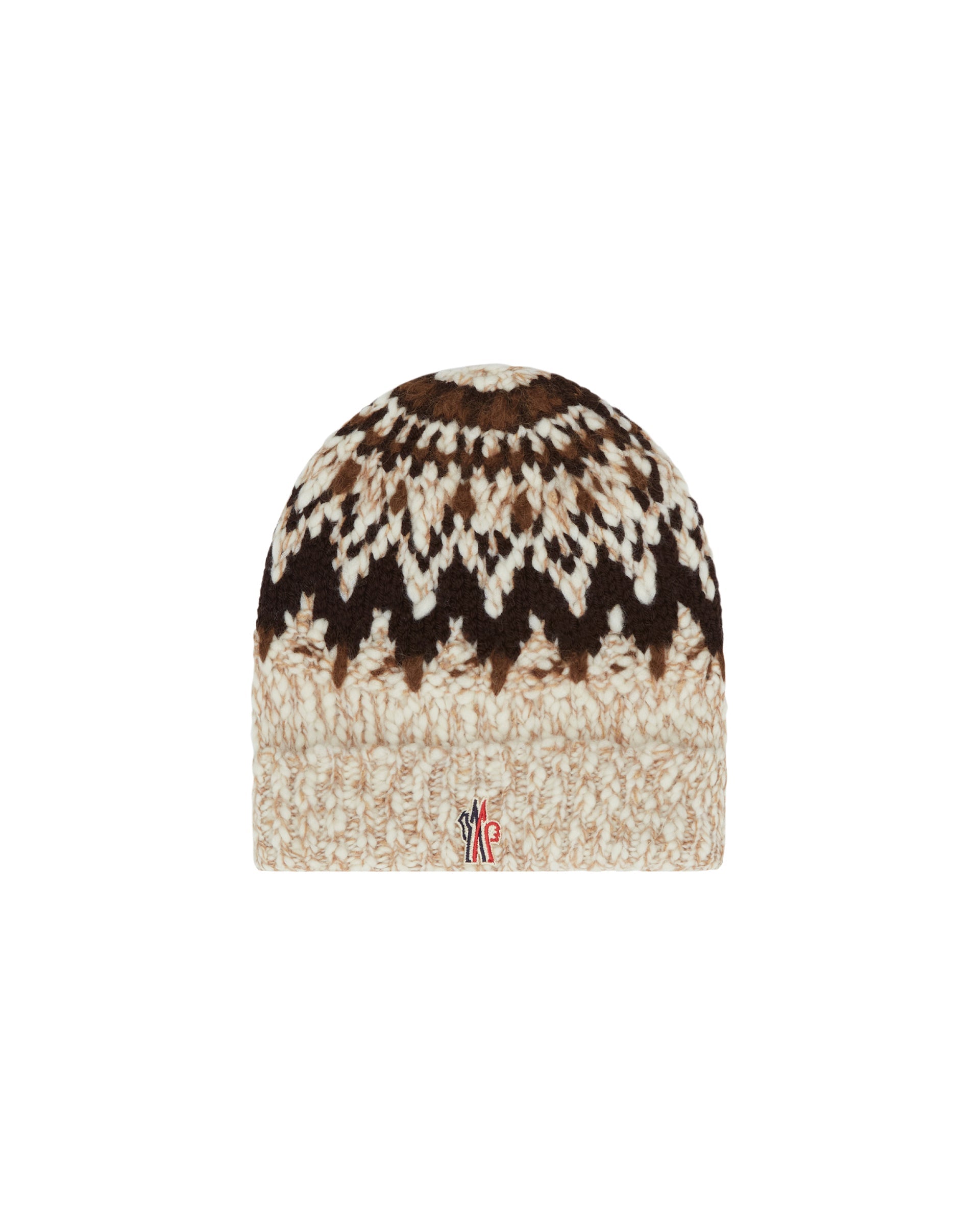 Оригінальна Beige Jacquard Beanie Moncler – вид ззаду