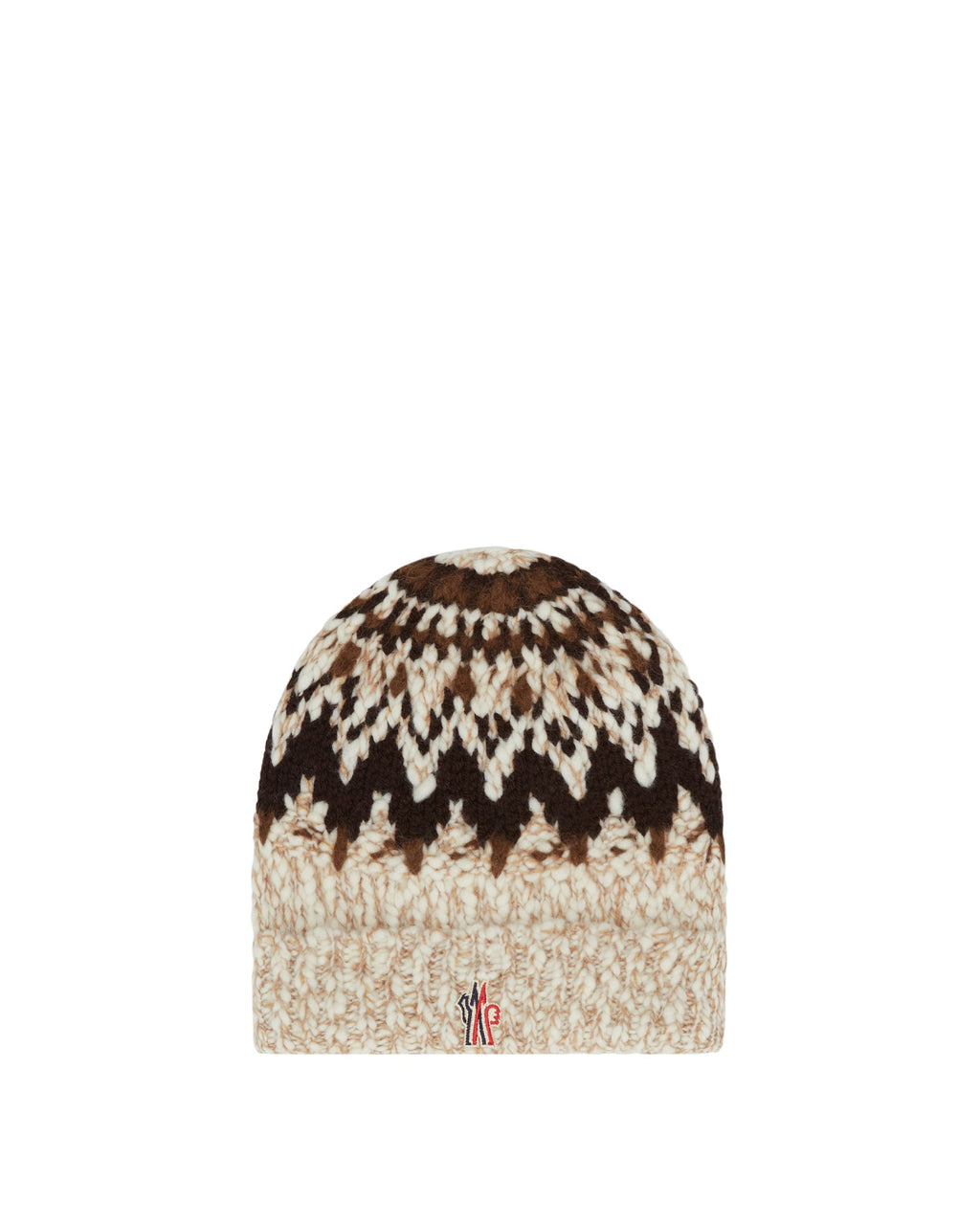 Оригінальна Beige Jacquard Beanie Moncler – боковий вид