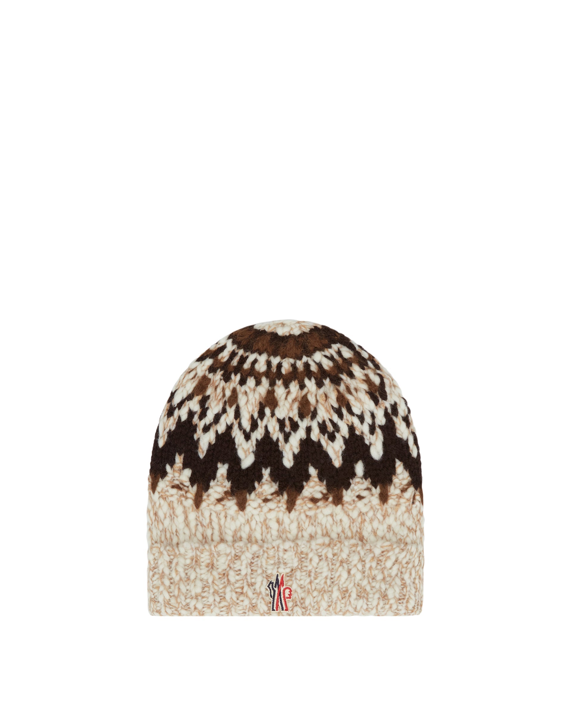 Оригінальна Beige Jacquard Beanie Moncler – боковий вид
