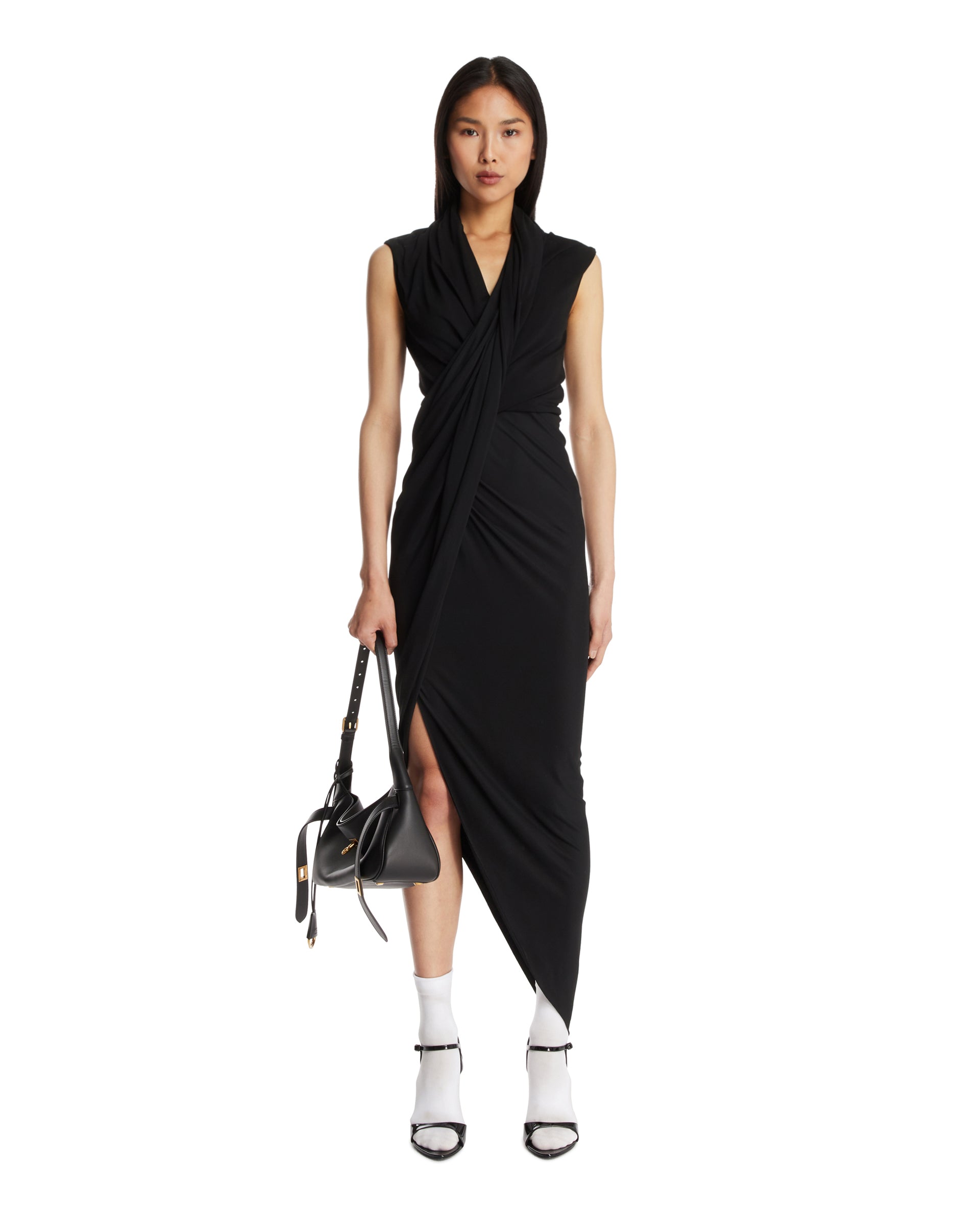 Black Draped Dress Balenciaga оригінал – Купити в Україні – детальний вид