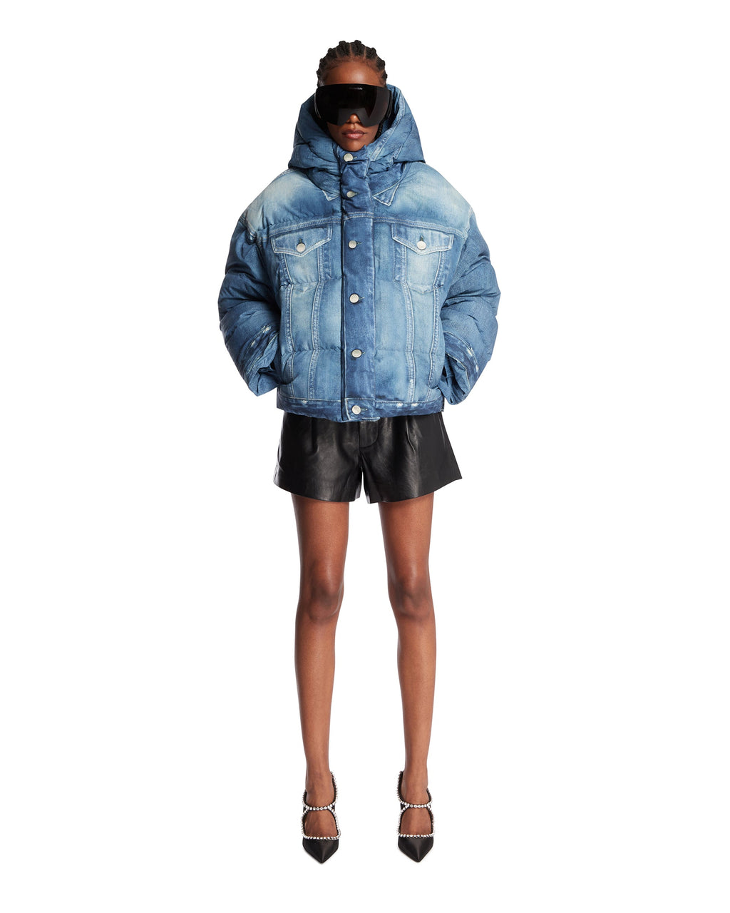 Blue Trompe Loeil Puffer Jacket Acne studios оригінал – Купити в Україні – детальний вид