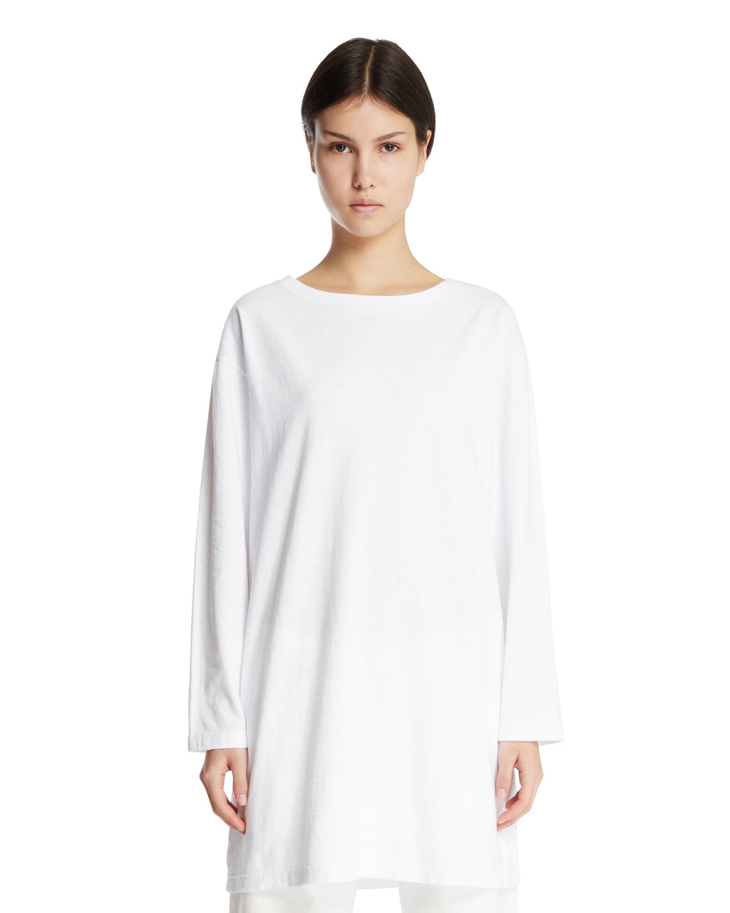 White Cotton Oversized T-Shirt The row – Гарантія оригінальності – боковий вид