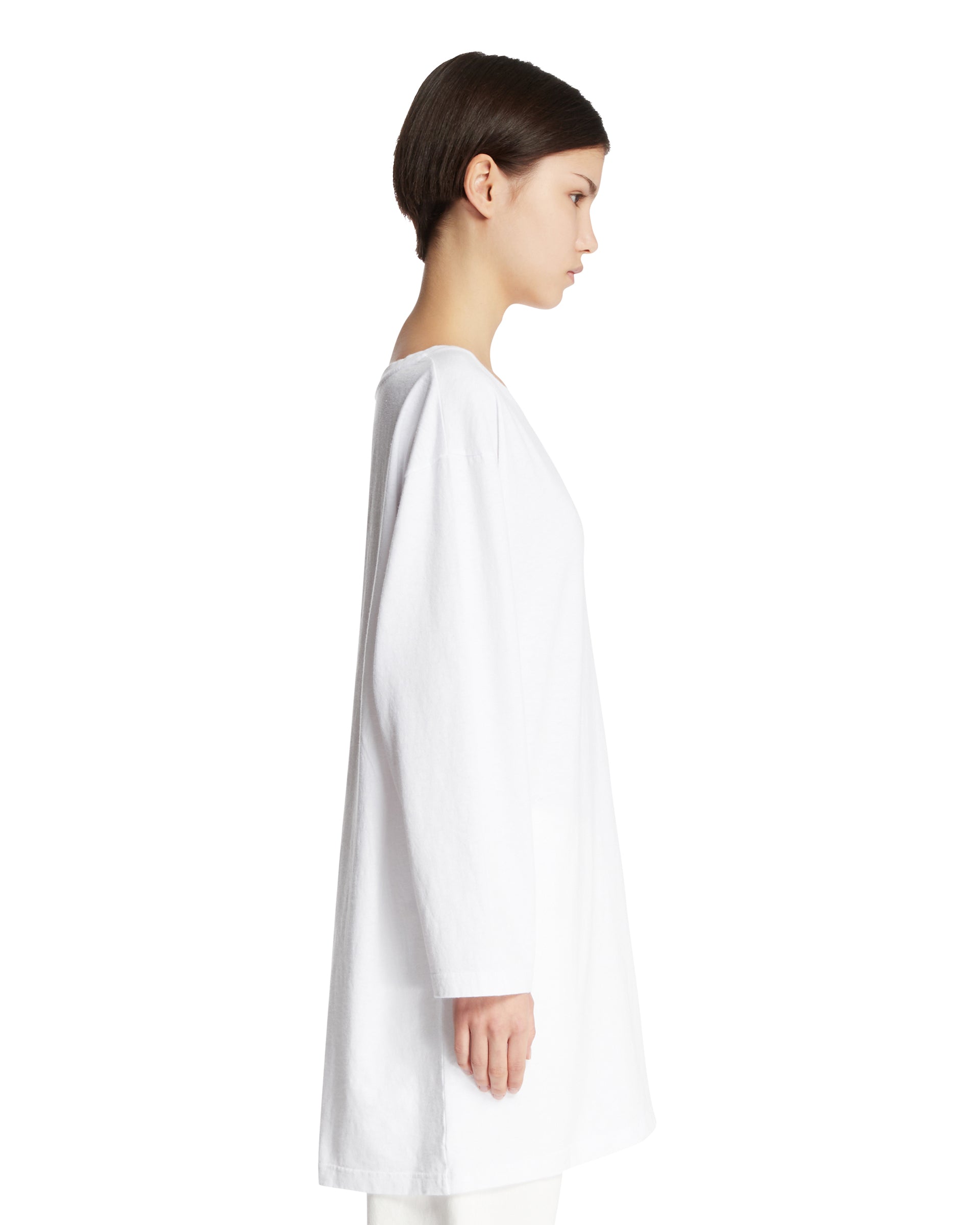 White Cotton Oversized T-Shirt The row – Гарантія оригінальності – збільшений вид