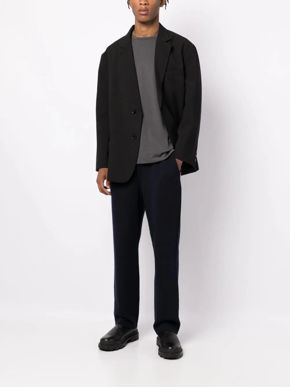 Straight-Leg Wool-Blend Track Pants Lanvin – Гарантія оригінальності – вид ззаду