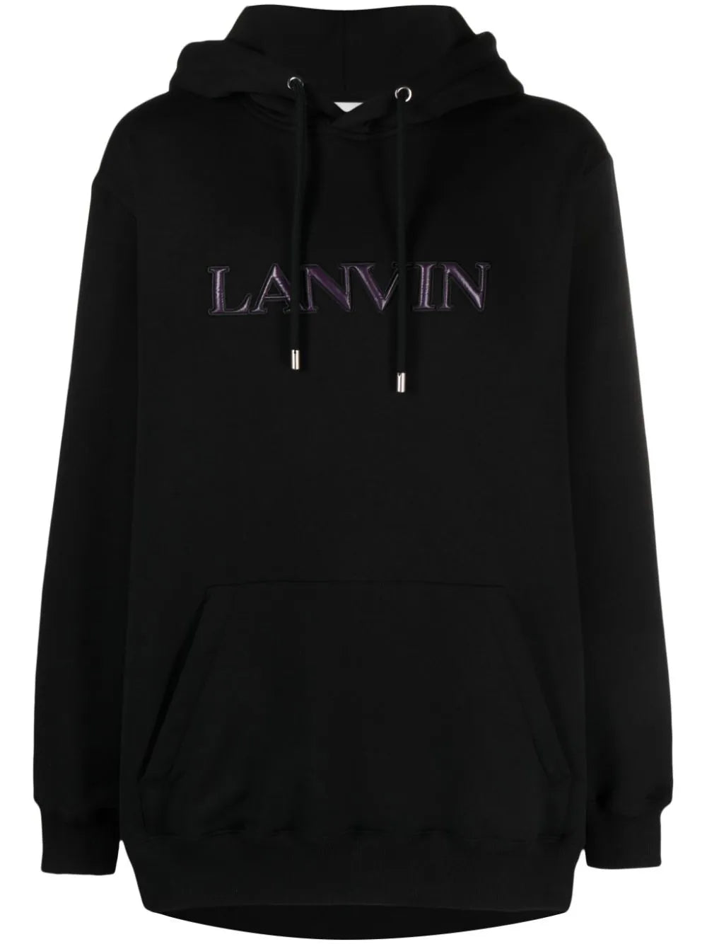 Logo-Appliqué Cotton Hoodie Lanvin оригінал – Купити в Україні – боковий вид