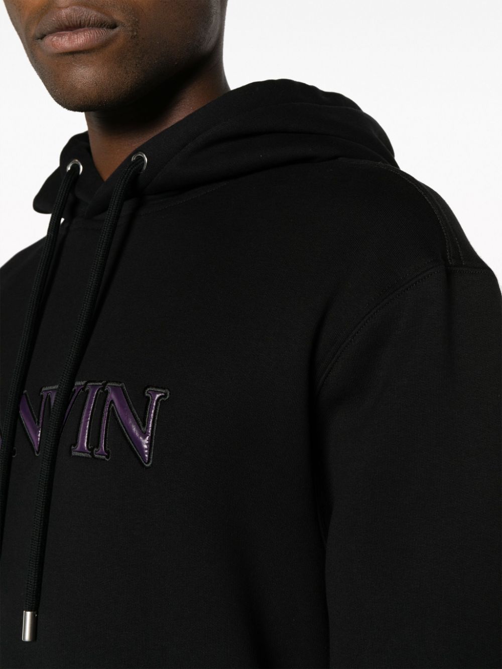 Logo-Appliqué Cotton Hoodie Lanvin оригінал – Купити в Україні – детальний вид