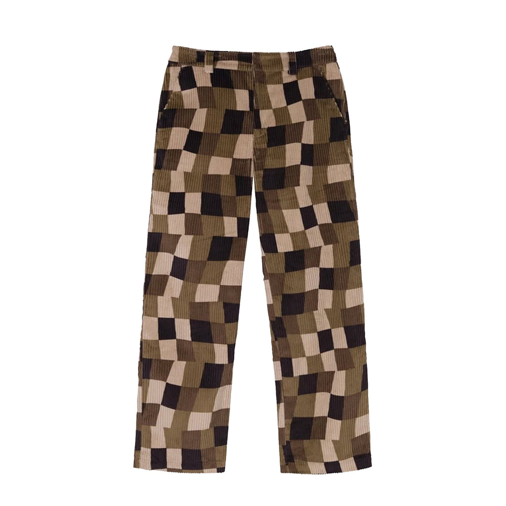 Оригінальна Womens Wobbly Check Trouser Brown Stussy – боковий вид