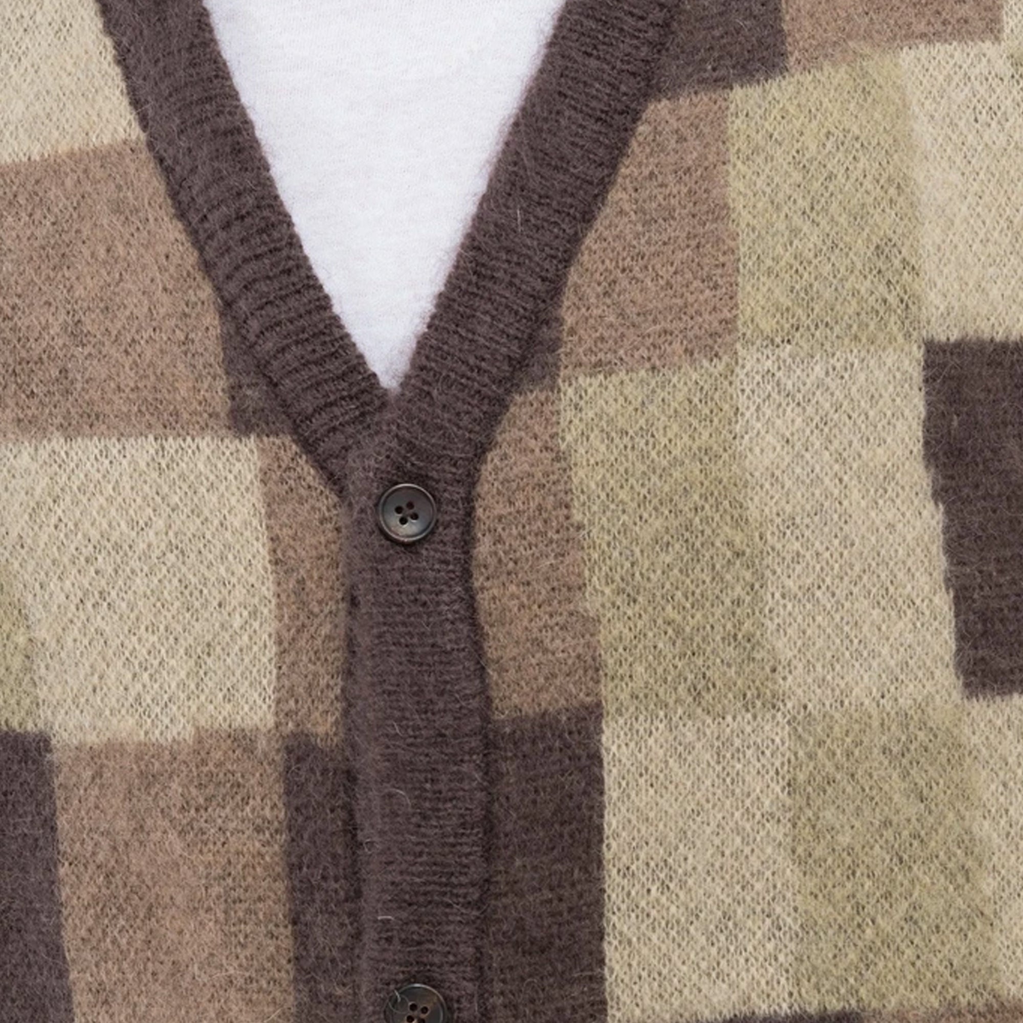 Womens Wobbly Check Sweater Vest Brown Stussy оригінал – Купити в Україні – збільшений вид