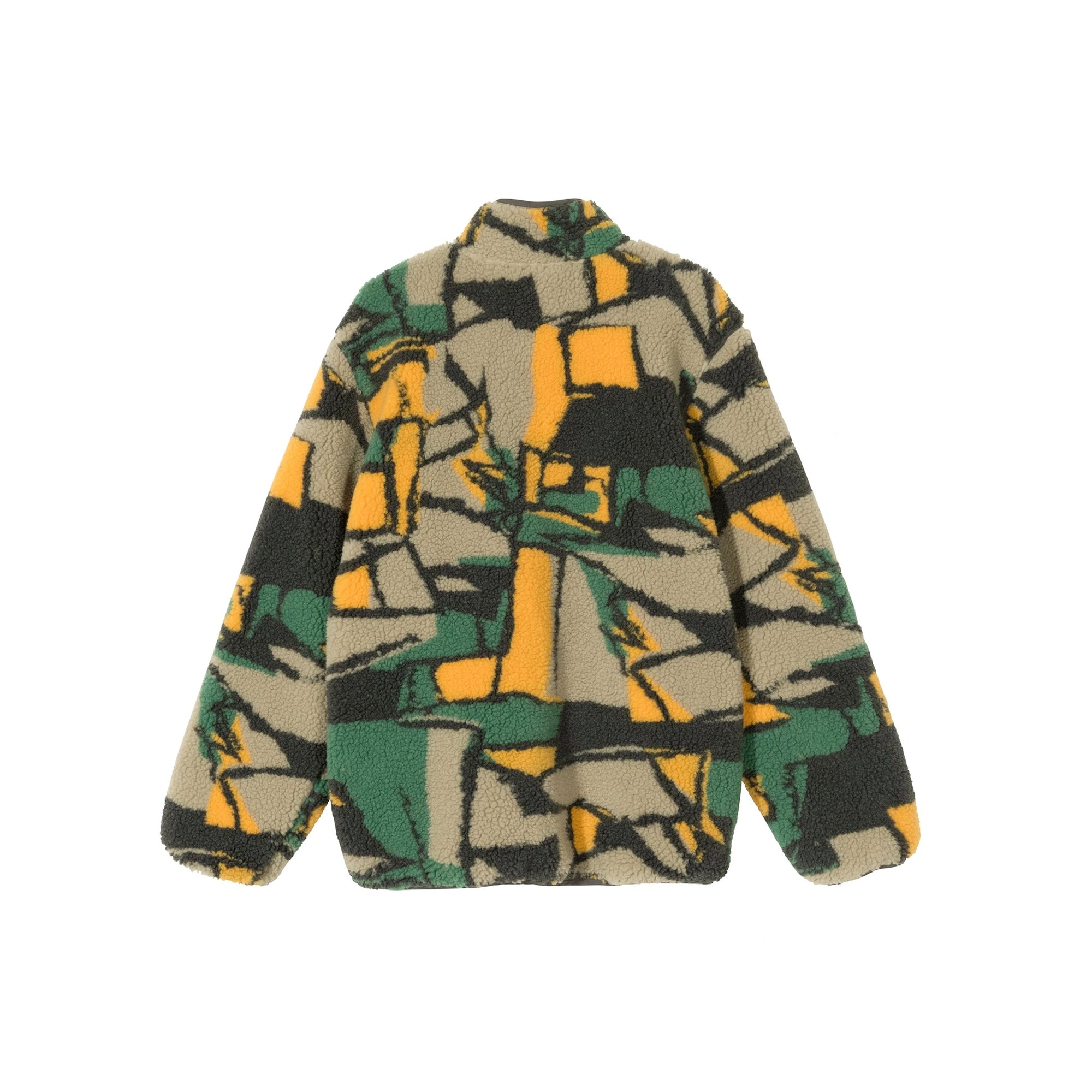 Womens Block Sherpa Pullover Sweatshirt Stussy – Гарантія оригінальності – вид ззаду