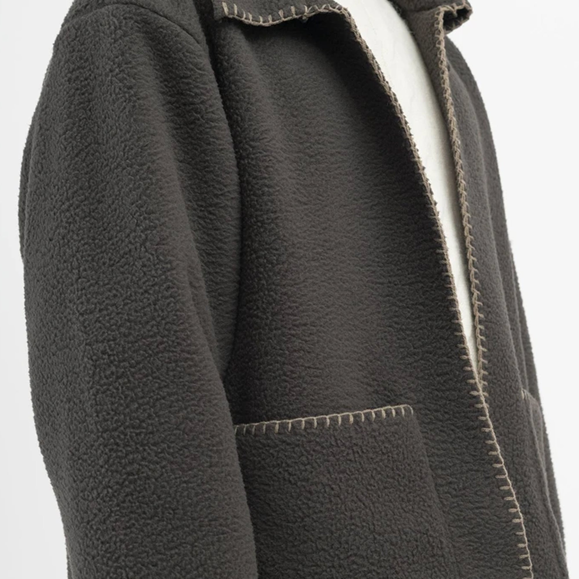 Оригінальна Mens Woodsy Blanket Stitch Fleece Charcoal Stussy – детальний вид