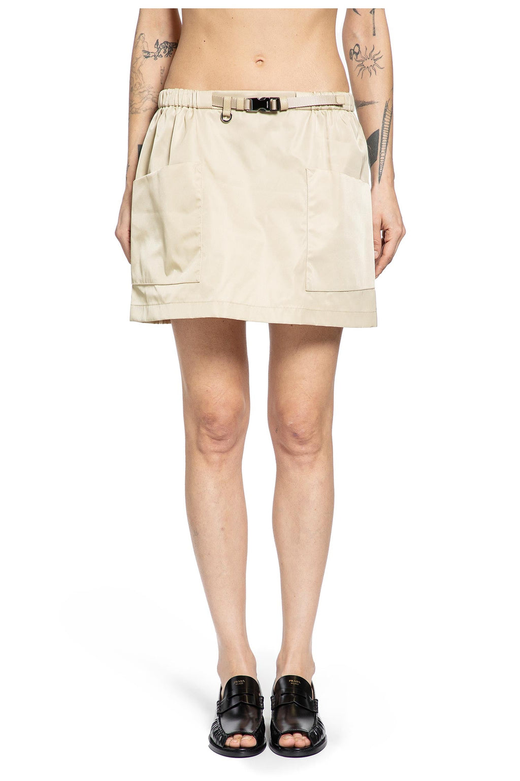 Re-Nylon Mini Skirt Prada оригінал – Купити в Україні – вид ззаду