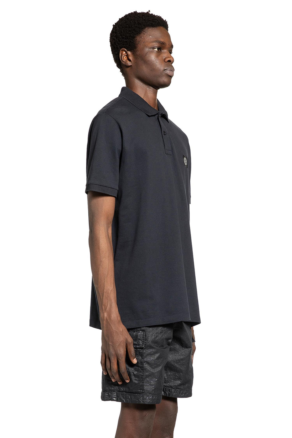 220008 Cotton Piqué Polo Shirt Stone island – Гарантія оригінальності – вид ззаду