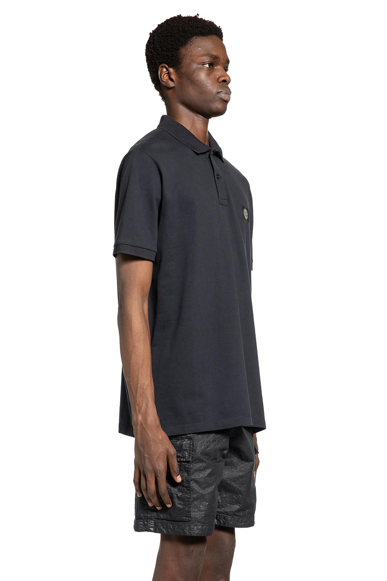 220008 Cotton Piqué Polo Shirt Stone island – Гарантія оригінальності – вид ззаду