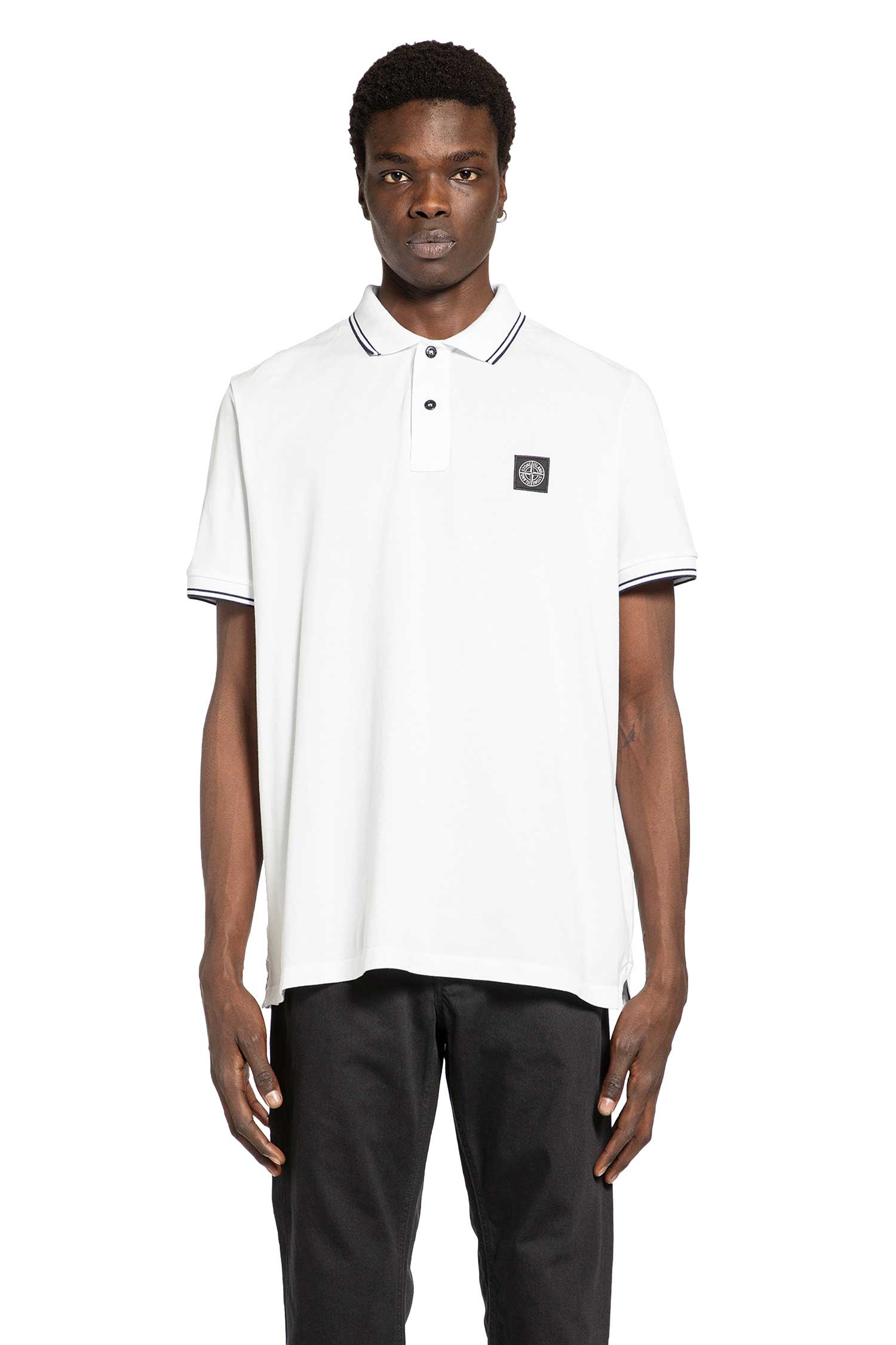2200010 Stretch Piqué Polo Shirt Stone island – Гарантія оригінальності – боковий вид