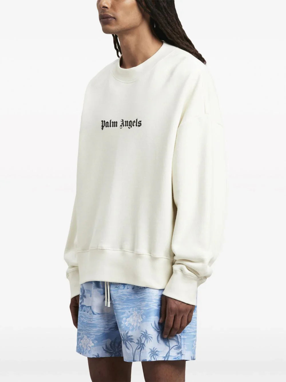 Logo-Print Cotton Sweatshirt Palm angels – Гарантія оригінальності – детальний вид