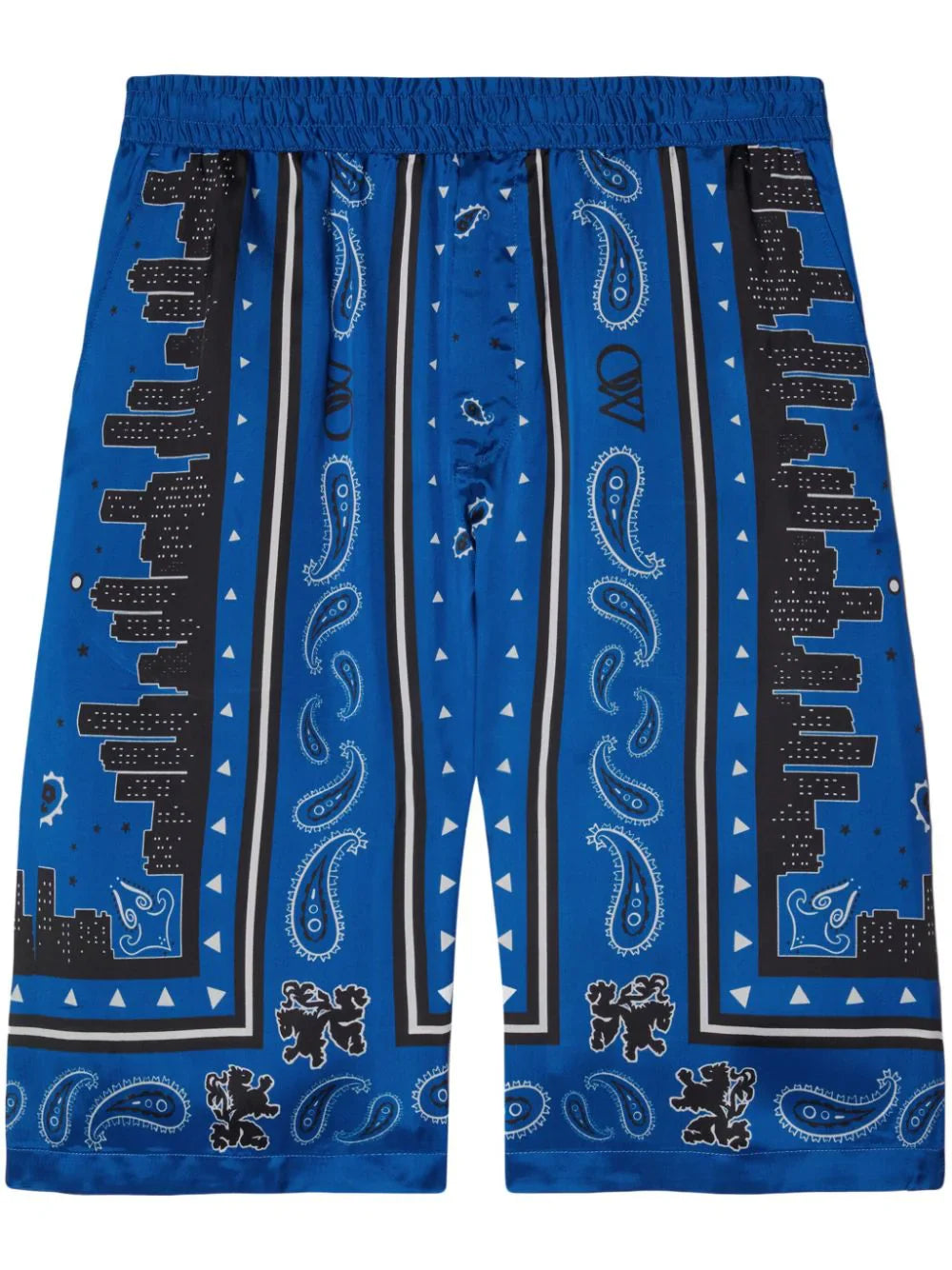 Оригінальна Bandana Paisley-Print Shorts Off-white – боковий вид