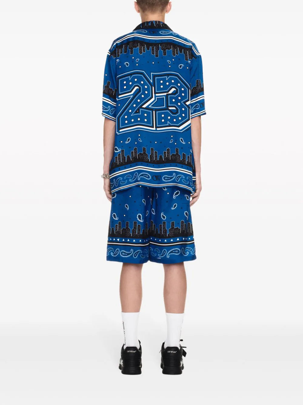 Оригінальна Bandana Paisley-Print Shorts Off-white – детальний вид