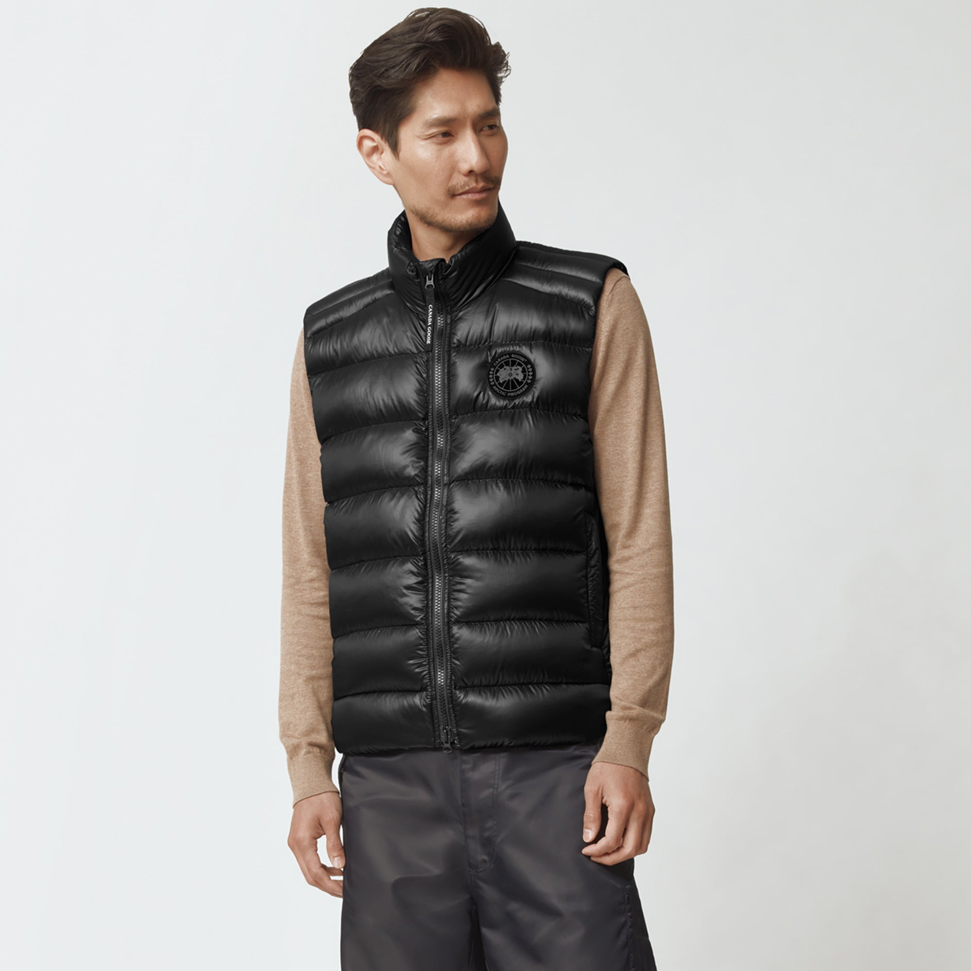 Mens Crofton Vest Black Canada goose – Гарантія оригінальності – вид ззаду
