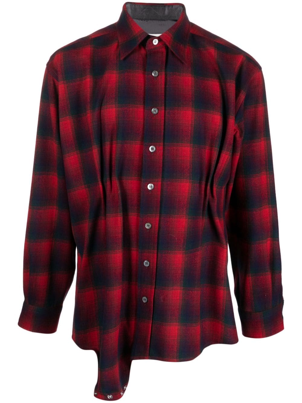 X Pendleton Checked Wool Playsuit Shirt Maison margiela – Гарантія оригінальності – боковий вид