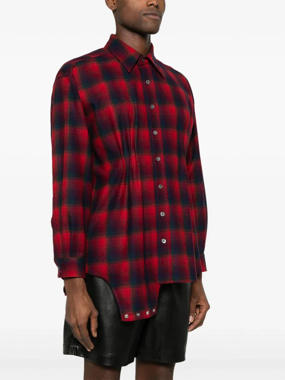 X Pendleton Checked Wool Playsuit Shirt Maison margiela – Гарантія оригінальності – детальний вид