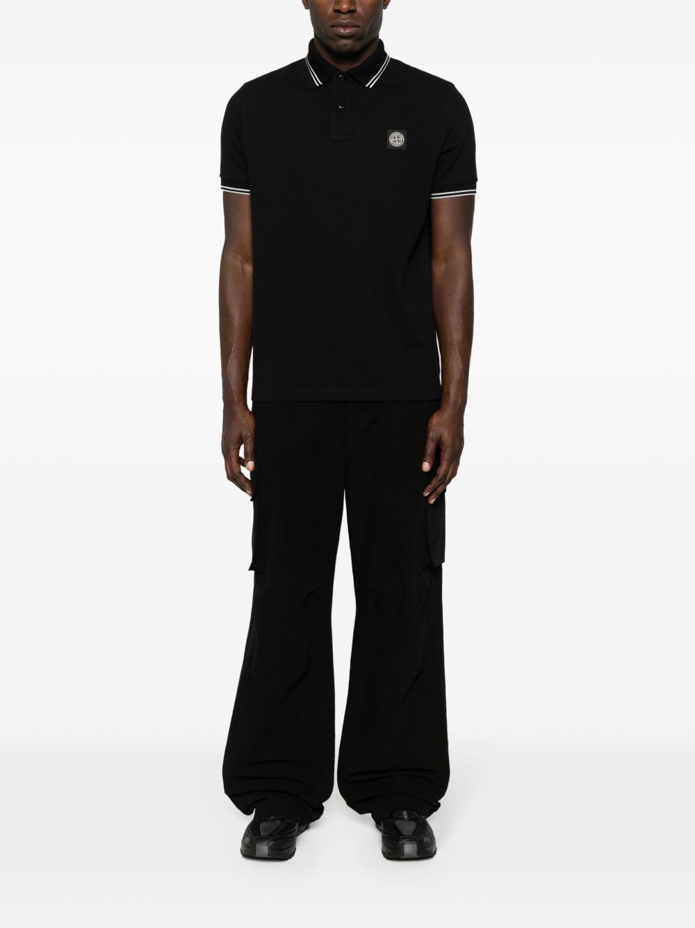 Оригінальна Logo-Patch Polo Shirt Stone island – детальний вид