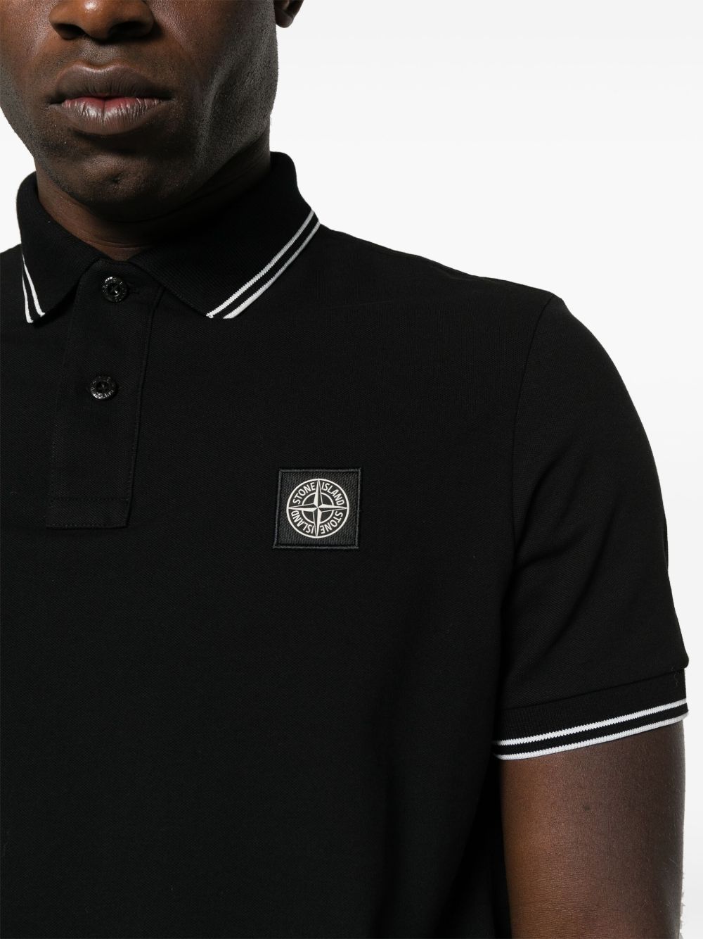 Оригінальна Logo-Patch Polo Shirt Stone island – збільшений вид