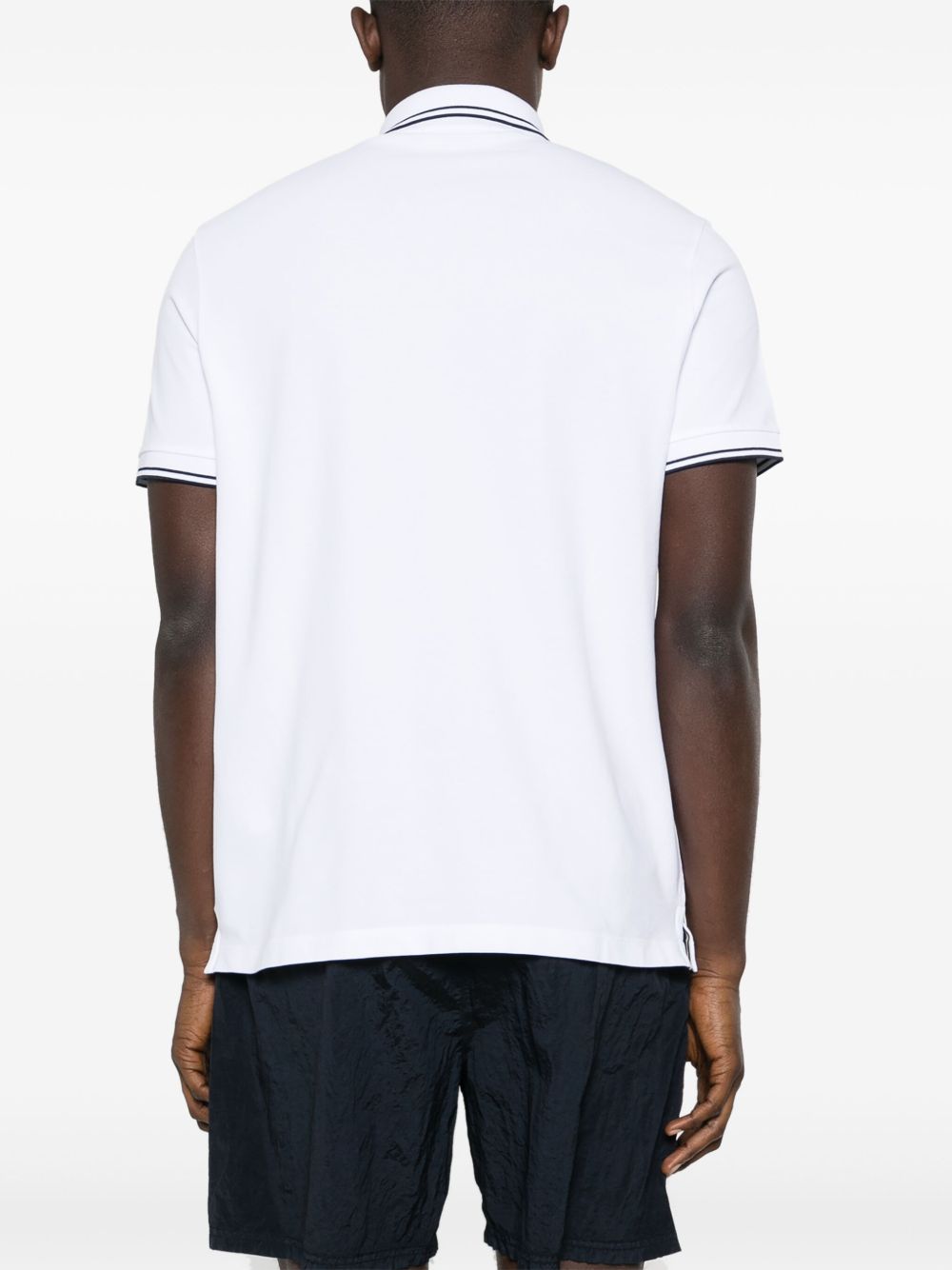 Оригінальна Piqué Cotton Polo Shirt Stone island – вид ззаду