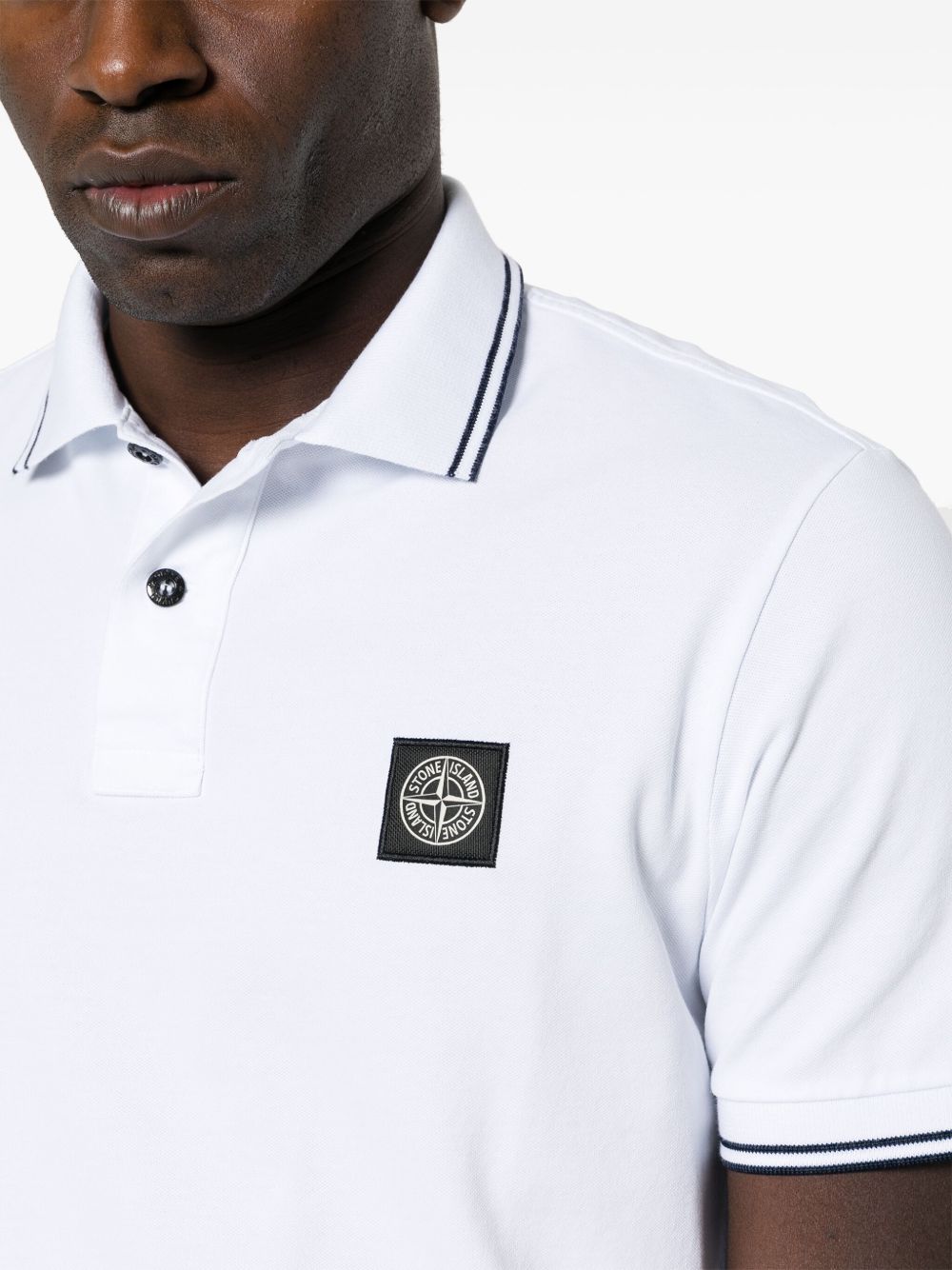 Оригінальна Piqué Cotton Polo Shirt Stone island – детальний вид