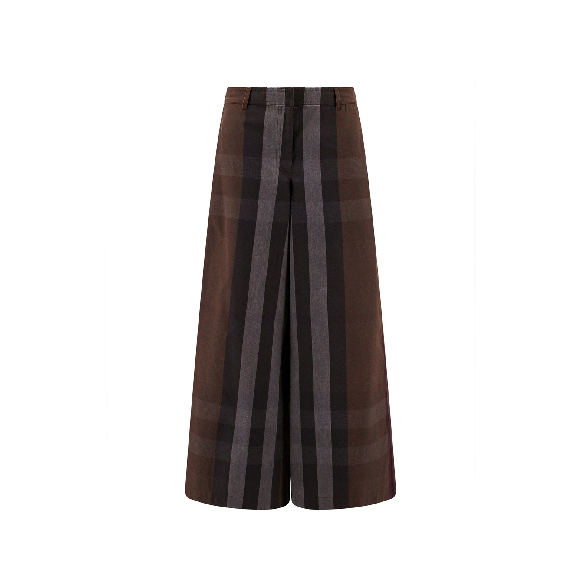 Checked Wide Leg Canvas Pants Burberry оригінал – Купити в Україні – боковий вид