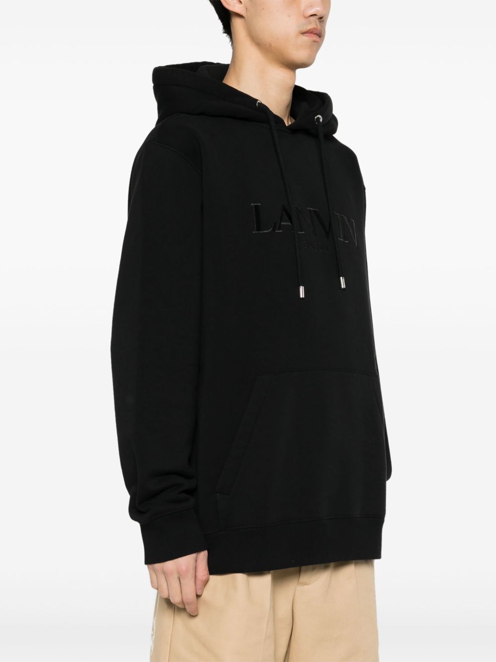 Оригінальна Embroidered-Logo Cotton Hoodie Lanvin – збільшений вид