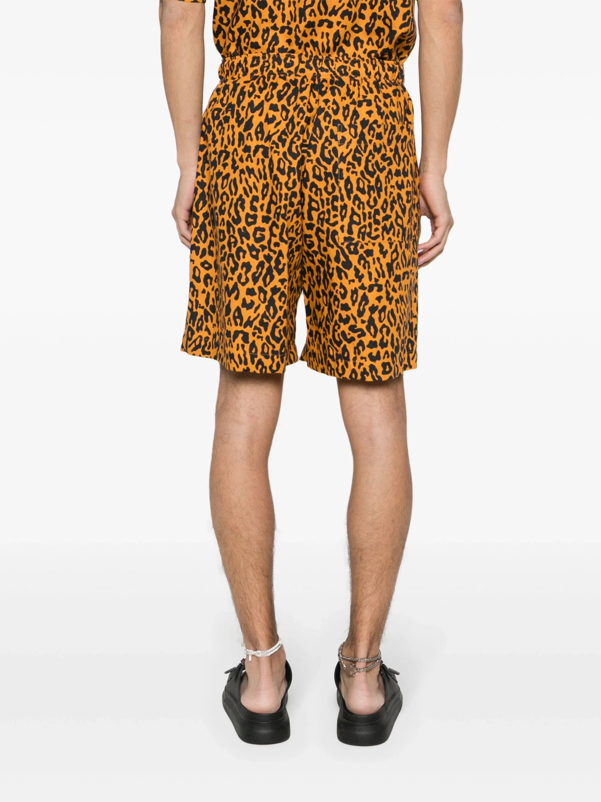 Leopard-Print Poplin Shorts Palm angels оригінал – Купити в Україні – детальний вид