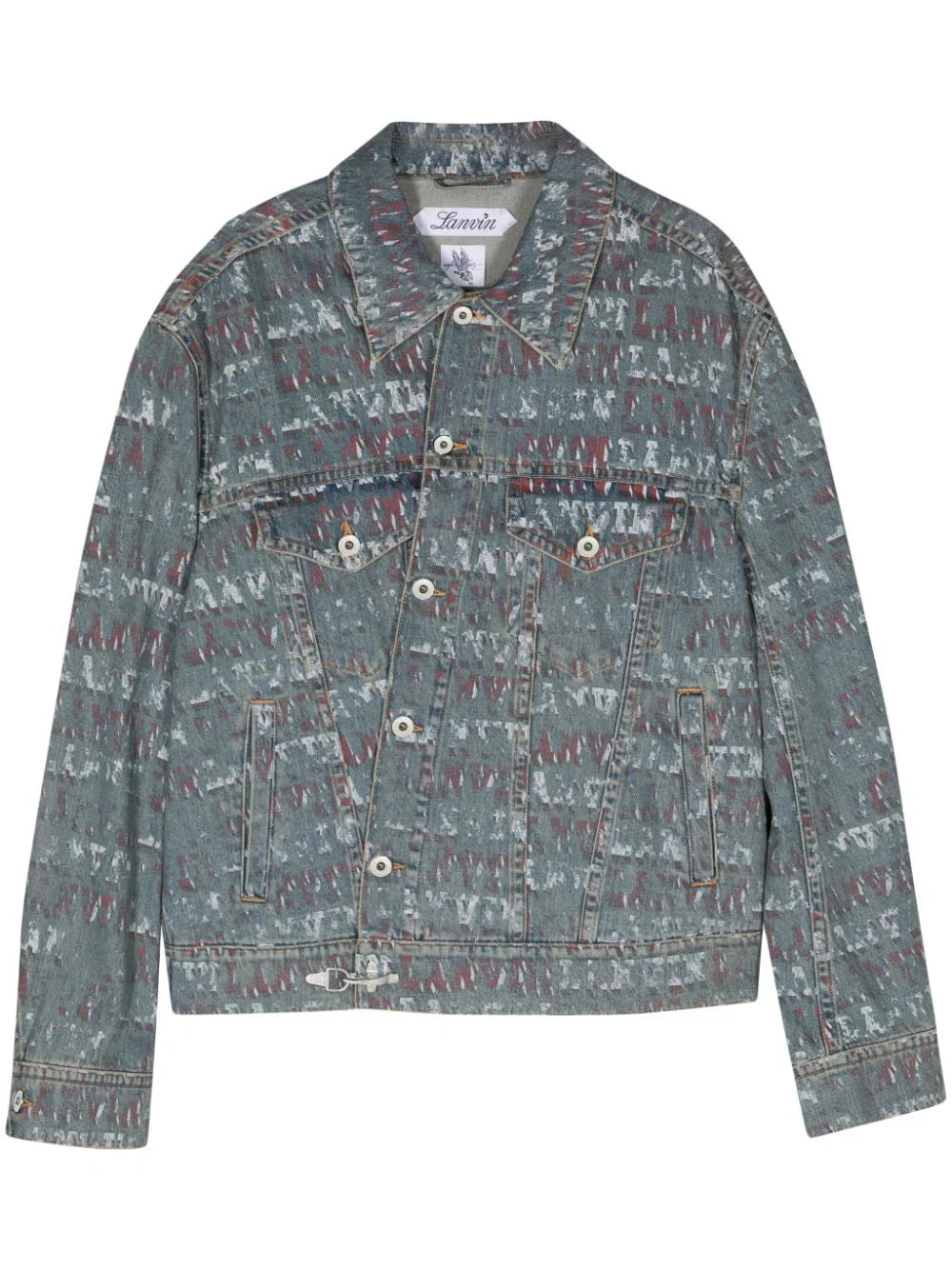 X Future Stamp-Effect Denim Jacket Lanvin оригінал – Купити в Україні – боковий вид