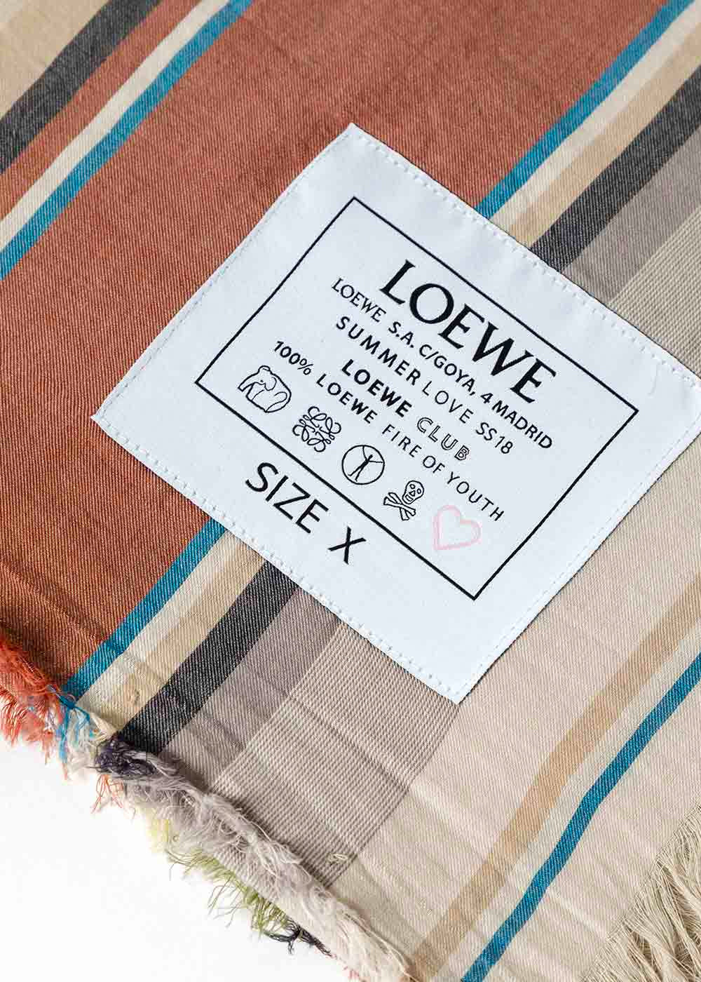 Оригінальна Multi Colour Striped Scarf Loewe – детальний вид