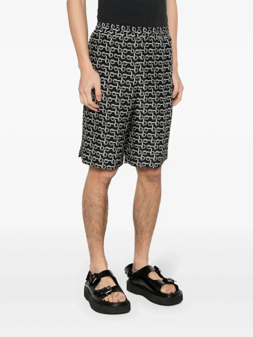 B Elasticated-Waistband Silk Shorts Burberry – Гарантія оригінальності – детальний вид