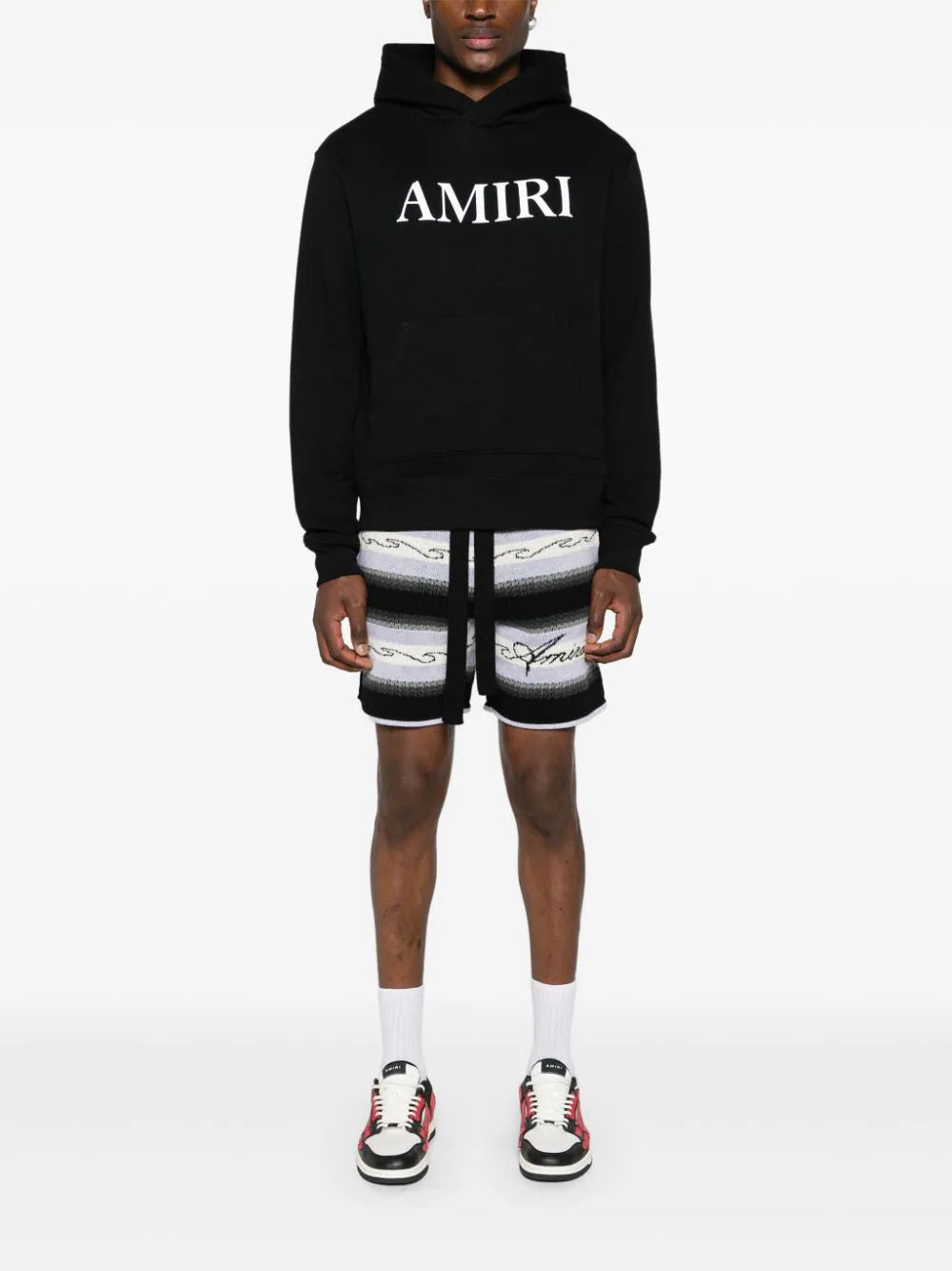 Оригінальна Logo-Lettering Cotton Hoodie Amiri – вид ззаду