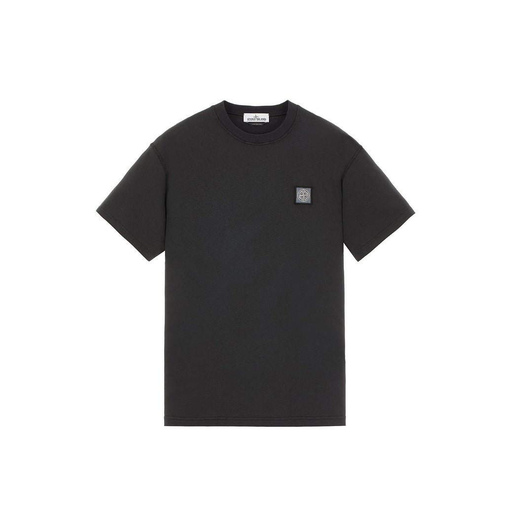 Mens Fissato Dyed Patch Logo Tee Black Stone island – Гарантія оригінальності – боковий вид