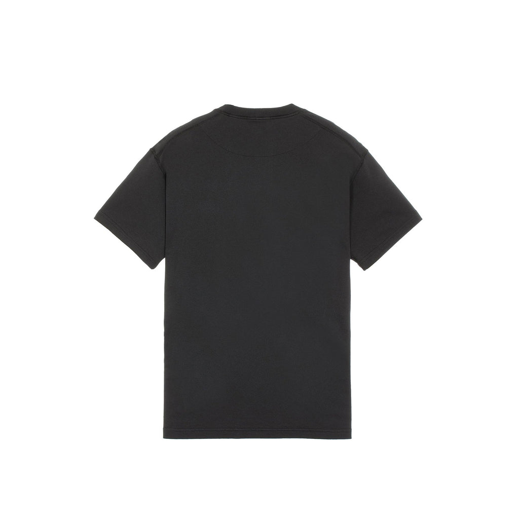 Mens Fissato Dyed Patch Logo Tee Black Stone island – Гарантія оригінальності – вид ззаду