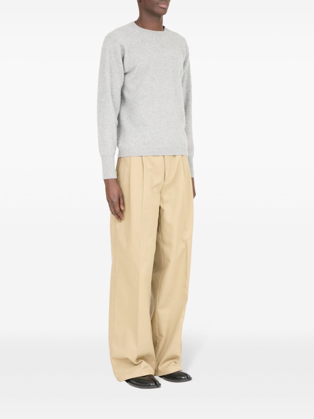Оригінальна Crew-Neck Cashmere-Cotton Jumper Maison margiela – детальний вид