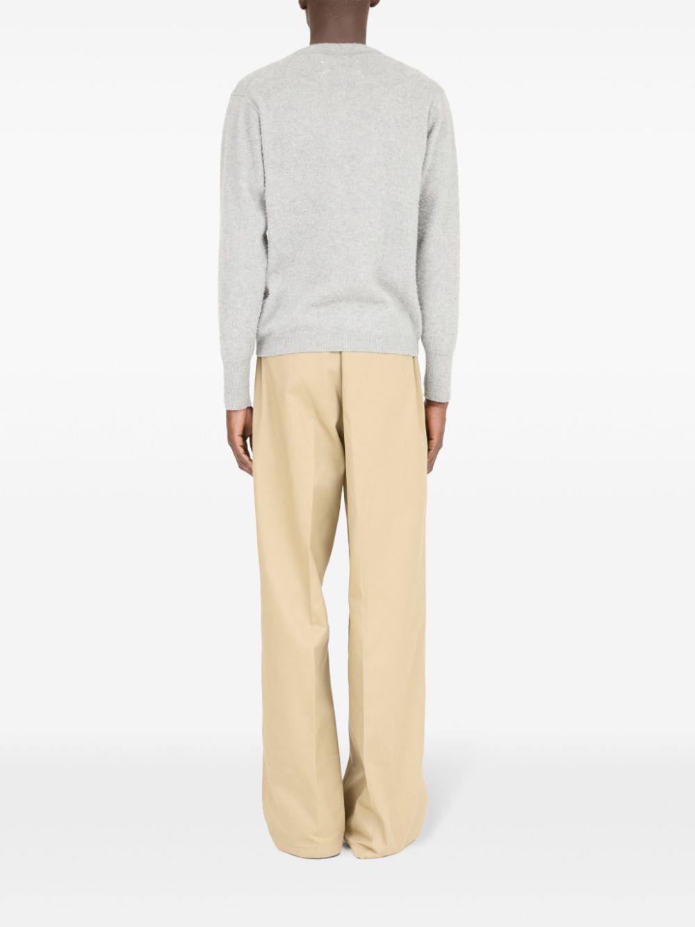 Оригінальна Crew-Neck Cashmere-Cotton Jumper Maison margiela – збільшений вид
