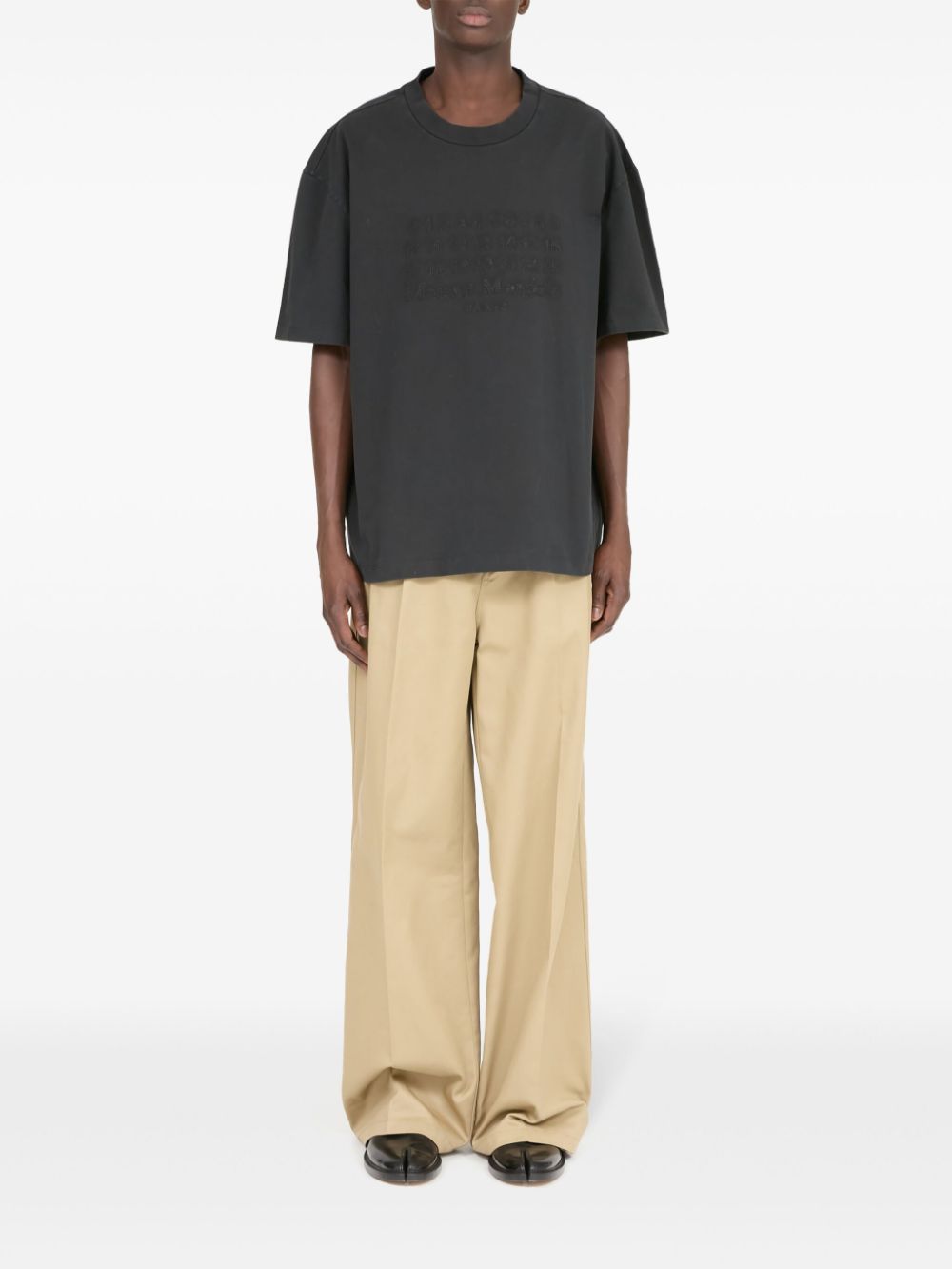 Оригінальна Logo-Embroidered Cotton T-Shirt Maison margiela – вид ззаду