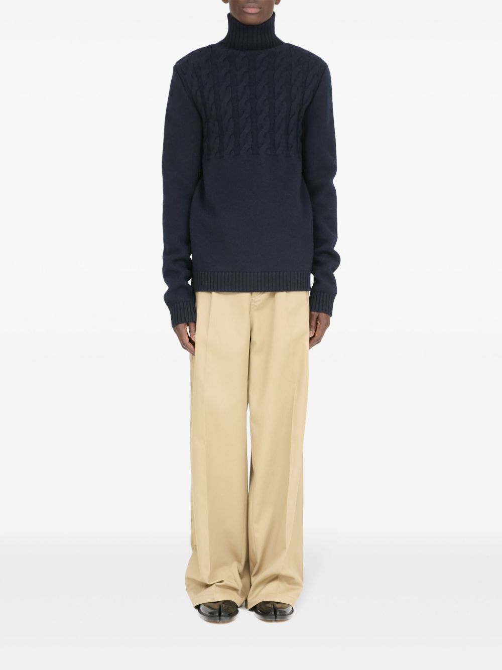 High-Neck Virgin-Wool Sweater Maison margiela – Гарантія оригінальності – вид ззаду
