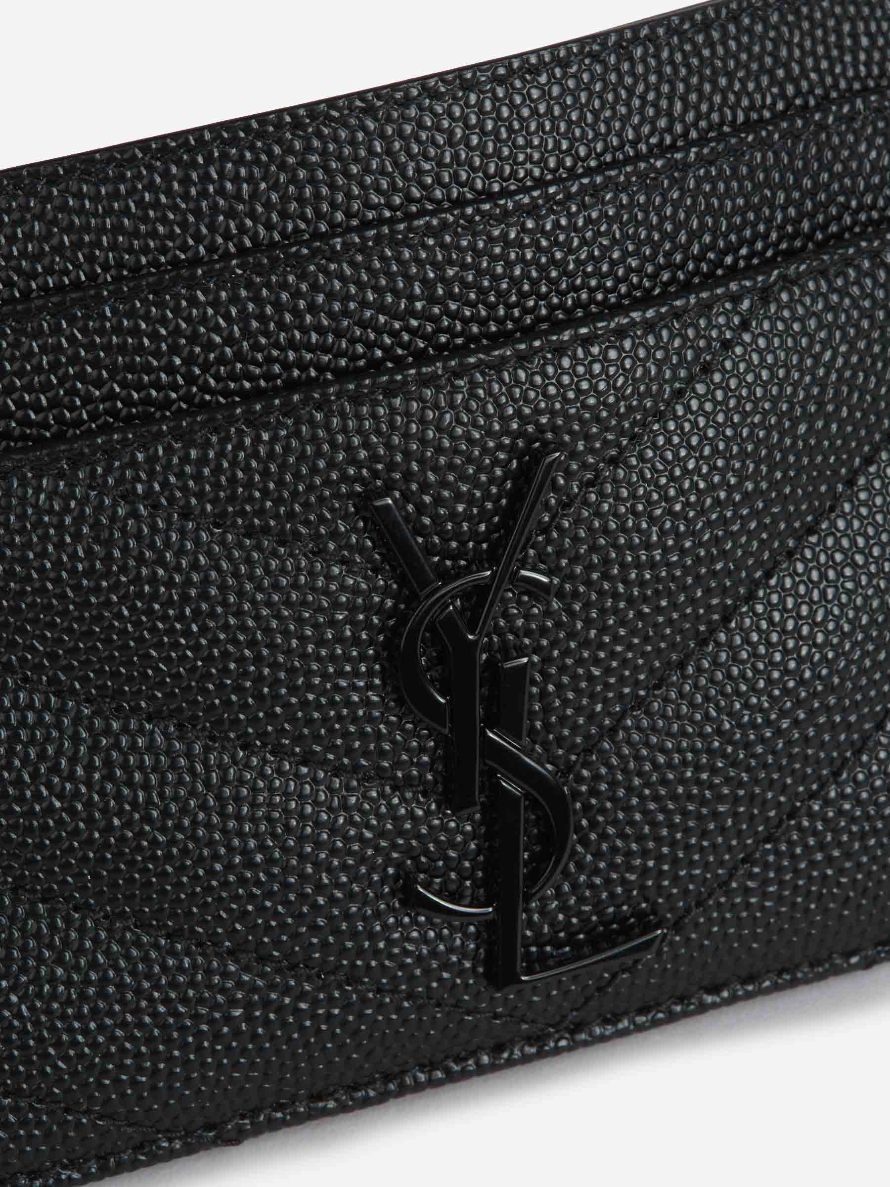 Оригінальна Grain De Poudre Leather Card Holder Saint laurent – збільшений вид