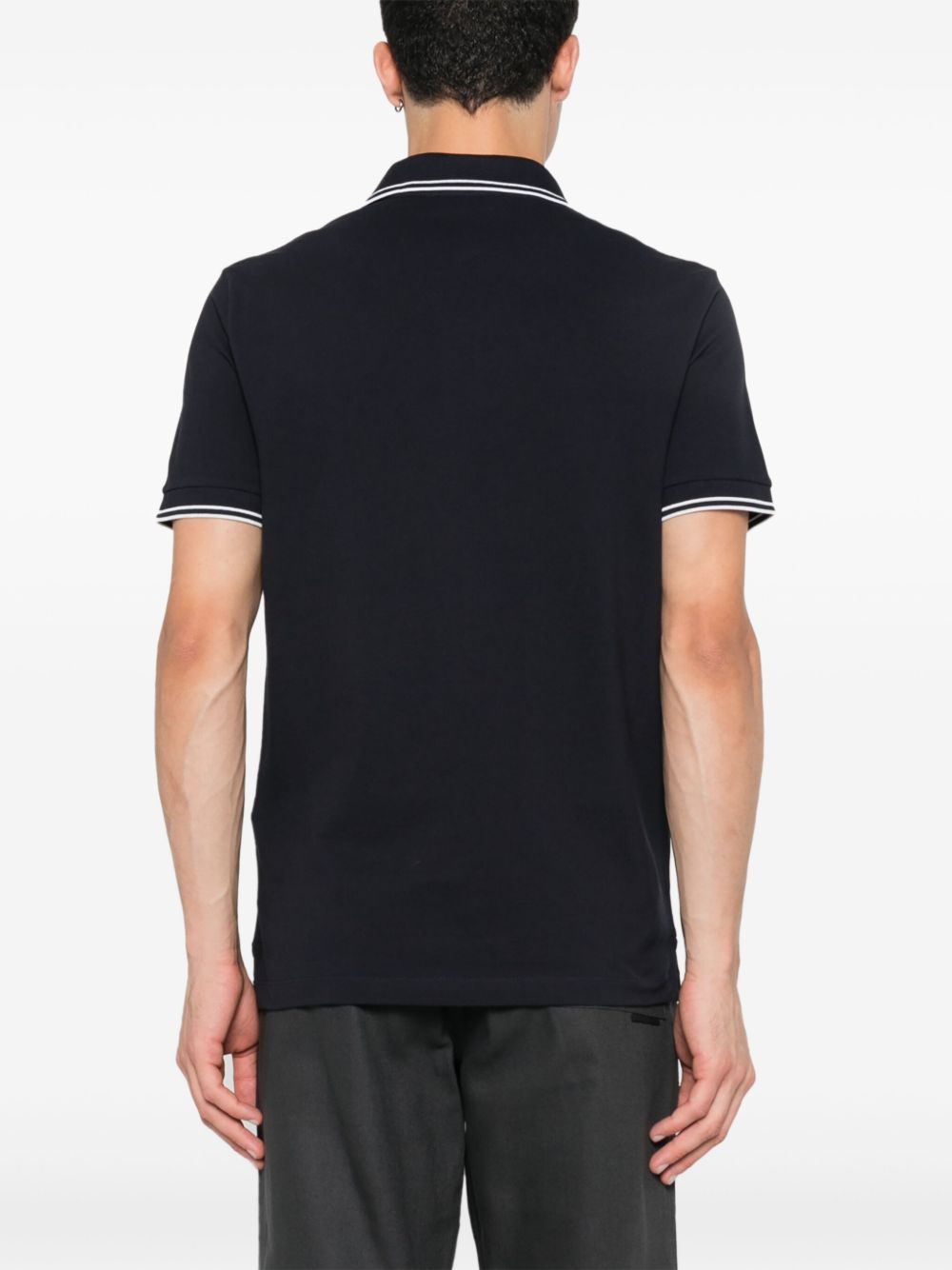 Оригінальна Compass-Motif Polo Shirt Stone island – вид ззаду