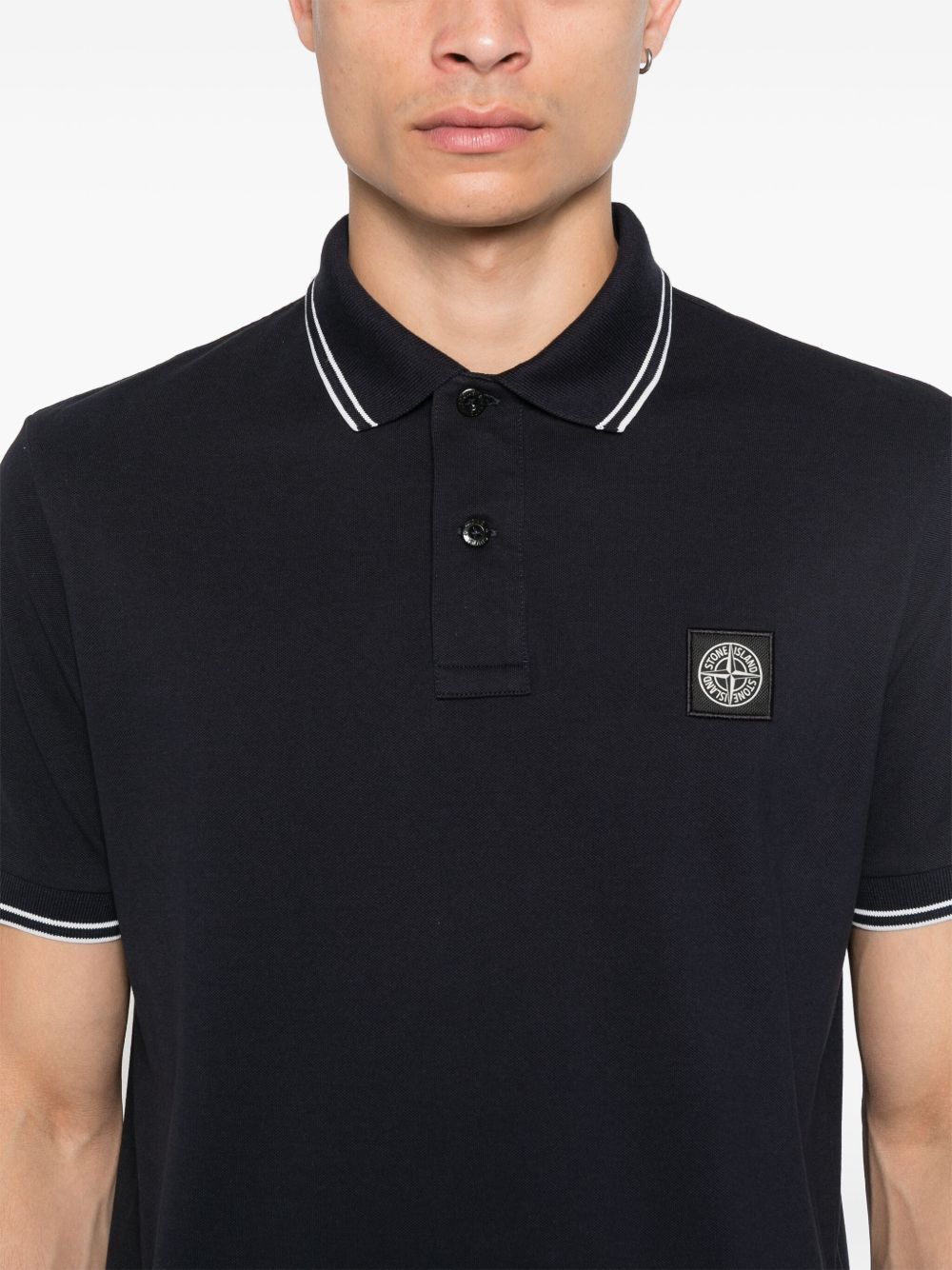 Оригінальна Compass-Motif Polo Shirt Stone island – збільшений вид