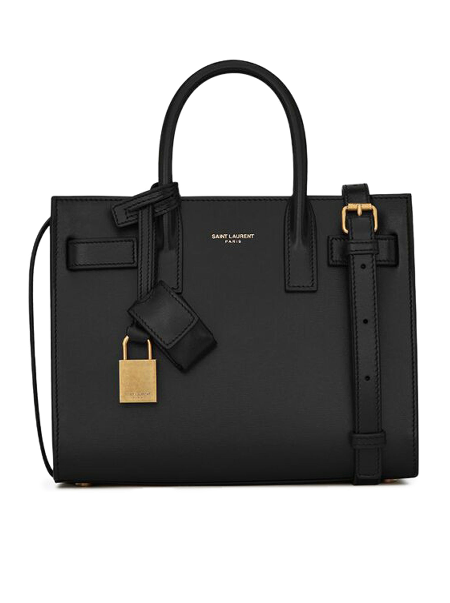 Оригінальна SMOOTH LEATHER SAC DE JOUR BAG - NANO SAINT LAURENT – боковий вид