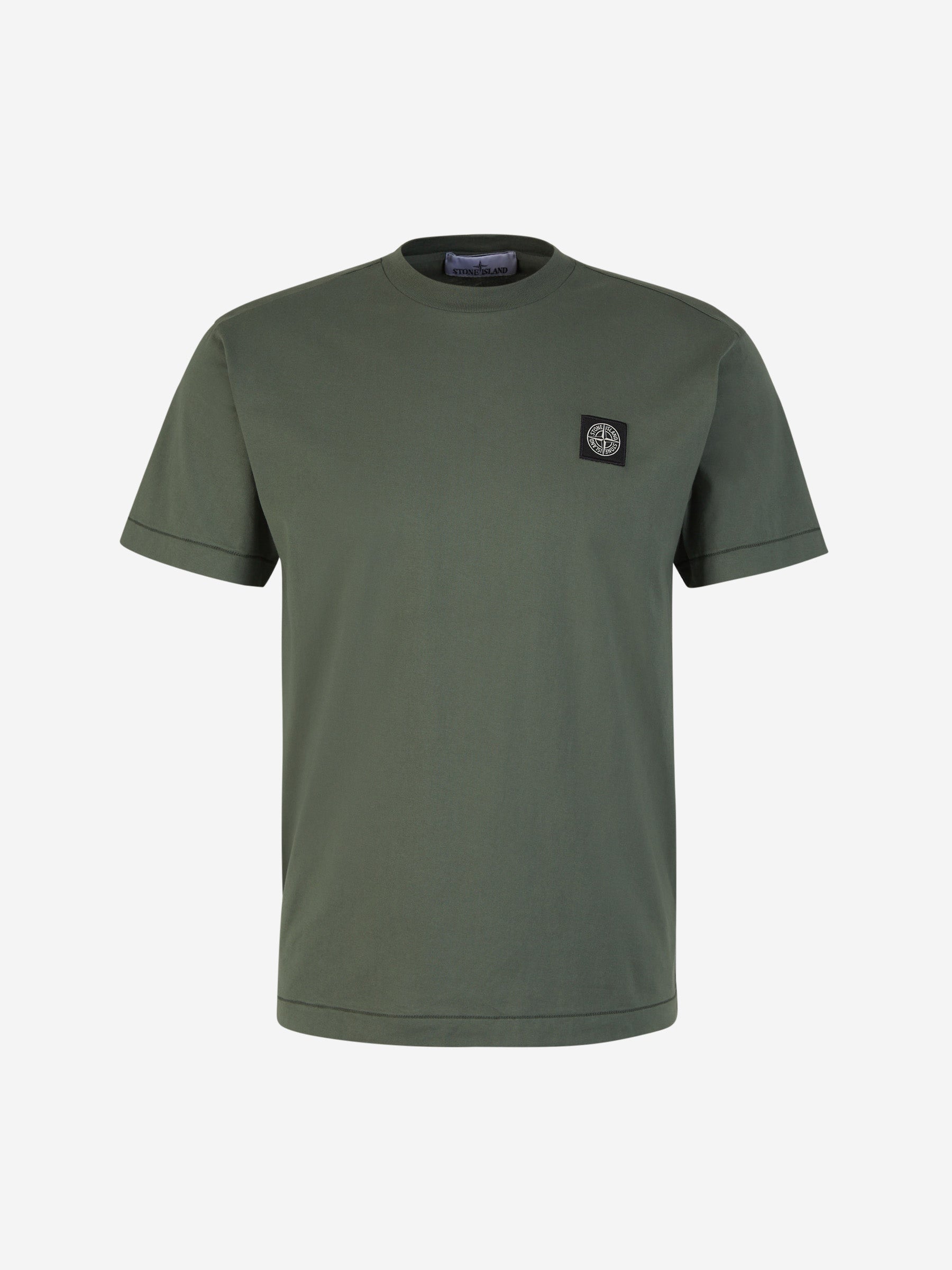 Logo Cotton T-Shirt Stone island оригінал – Купити в Україні – боковий вид