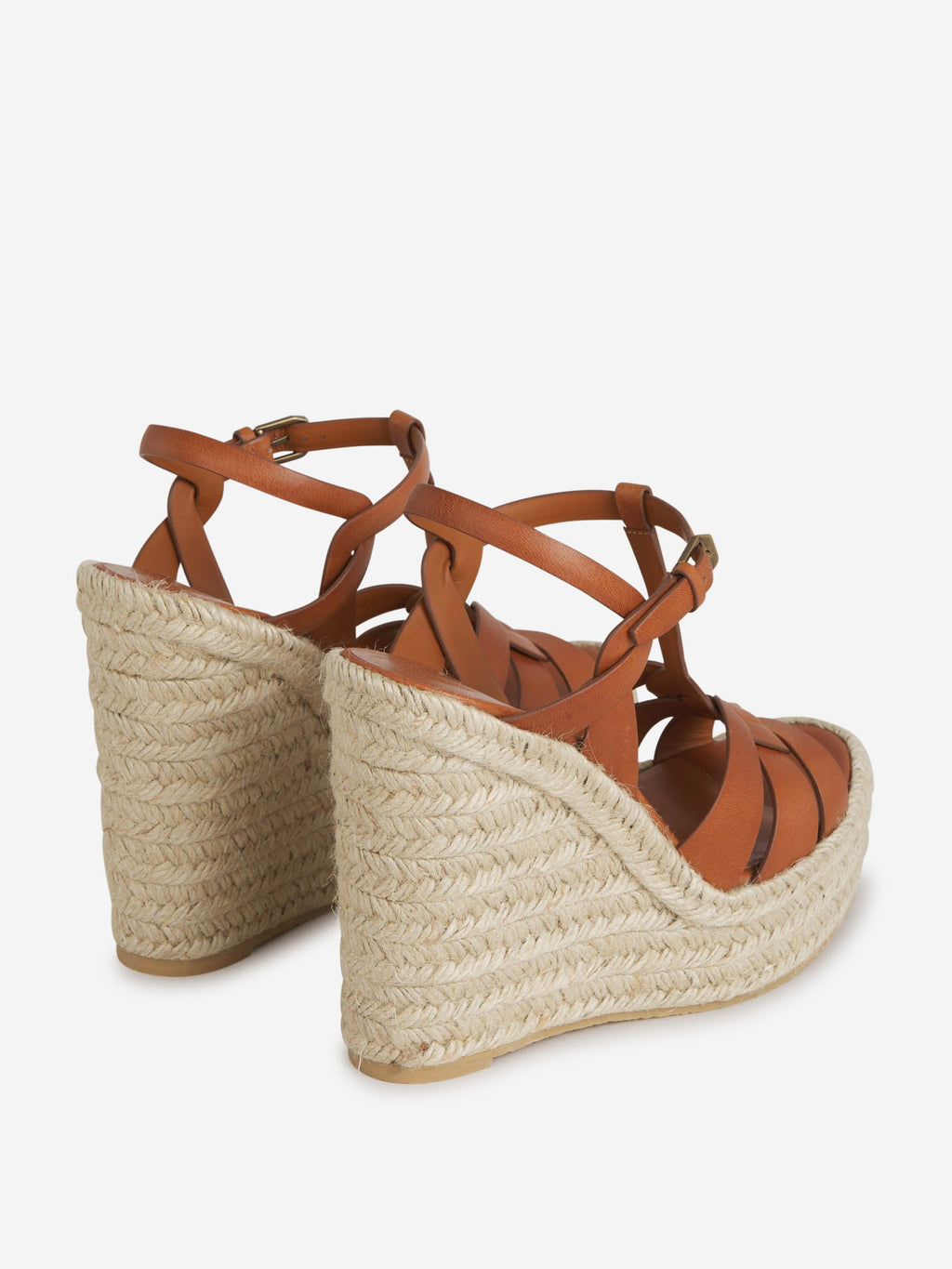 Leather Raffia Espadrilles Saint laurent – Гарантія оригінальності – детальний вид