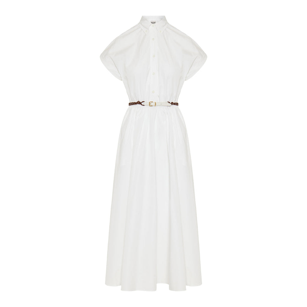 Оригінальна Poplin MIDI Shirt-Dress Miu miu – боковий вид