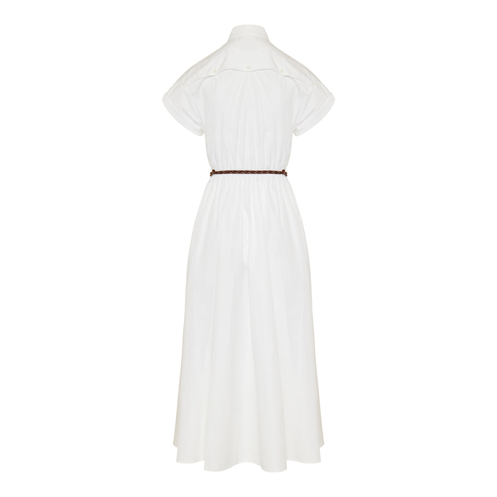 Оригінальна Poplin MIDI Shirt-Dress Miu miu – вид ззаду
